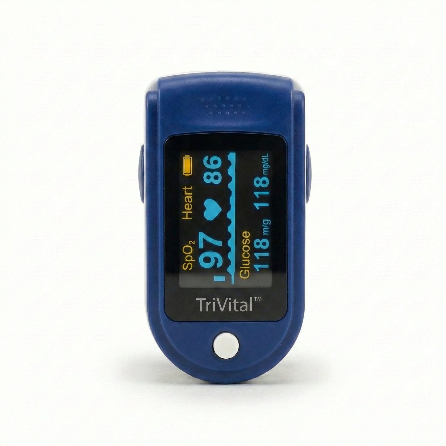 TriVital - Monitor de Salud 3 en 1 (Glucosa/SpO2/Pulso) | No Invasivo | OptiSalud 365